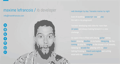Desktop Screenshot of maxlefrancois.com