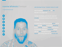 Tablet Screenshot of maxlefrancois.com